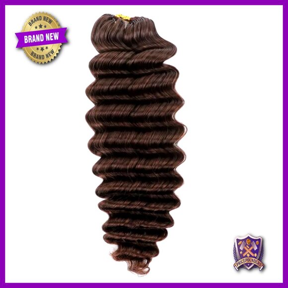 Human Hair Crochet Extensions 14 Inch Knotless Pre-Separated Deep Wave